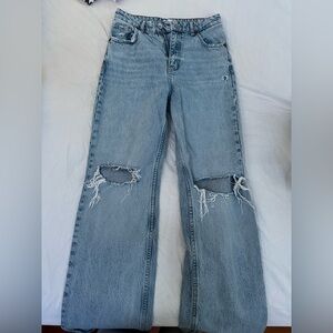Zara Light Blue Straight Leg Jeans